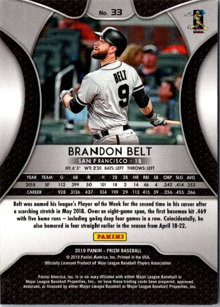 2019 Panini Prizm Brandon Belt