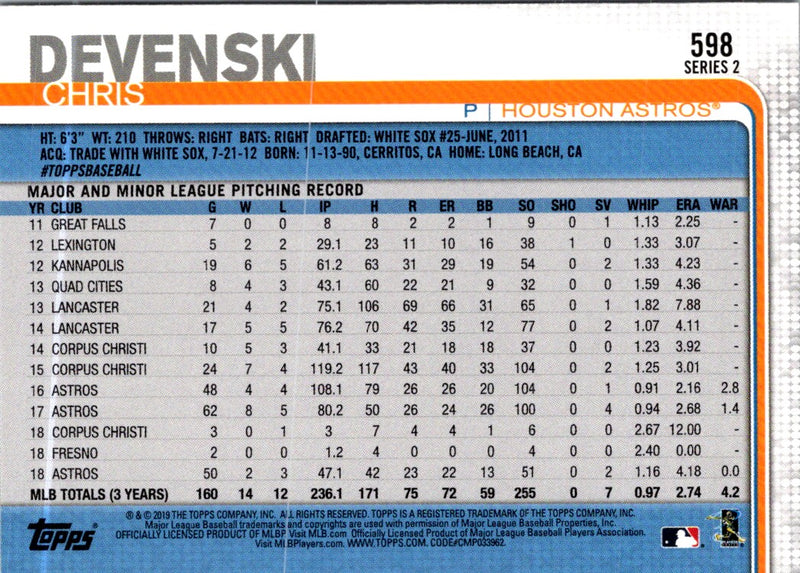 2019 Topps Chris Devenski