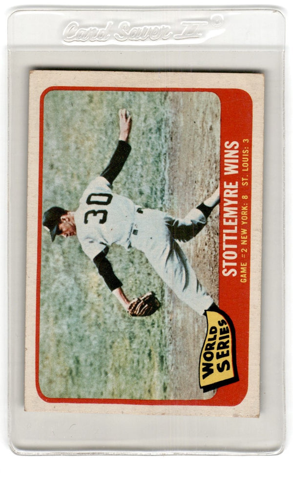 1965 Topps World Series Game 2 - Stottlemyre Wins #133 EX