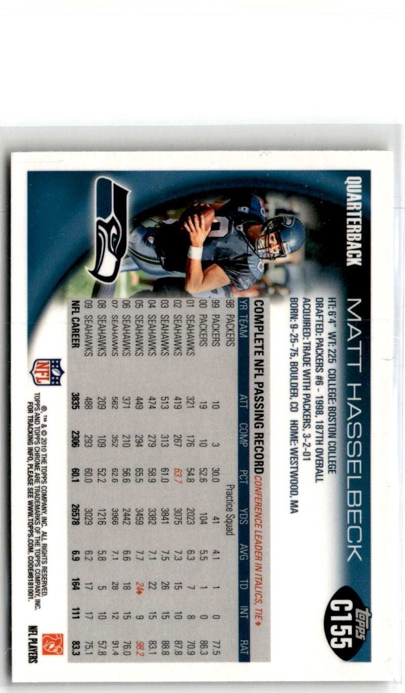 2010 Topps Chrome Matt Hasselbeck