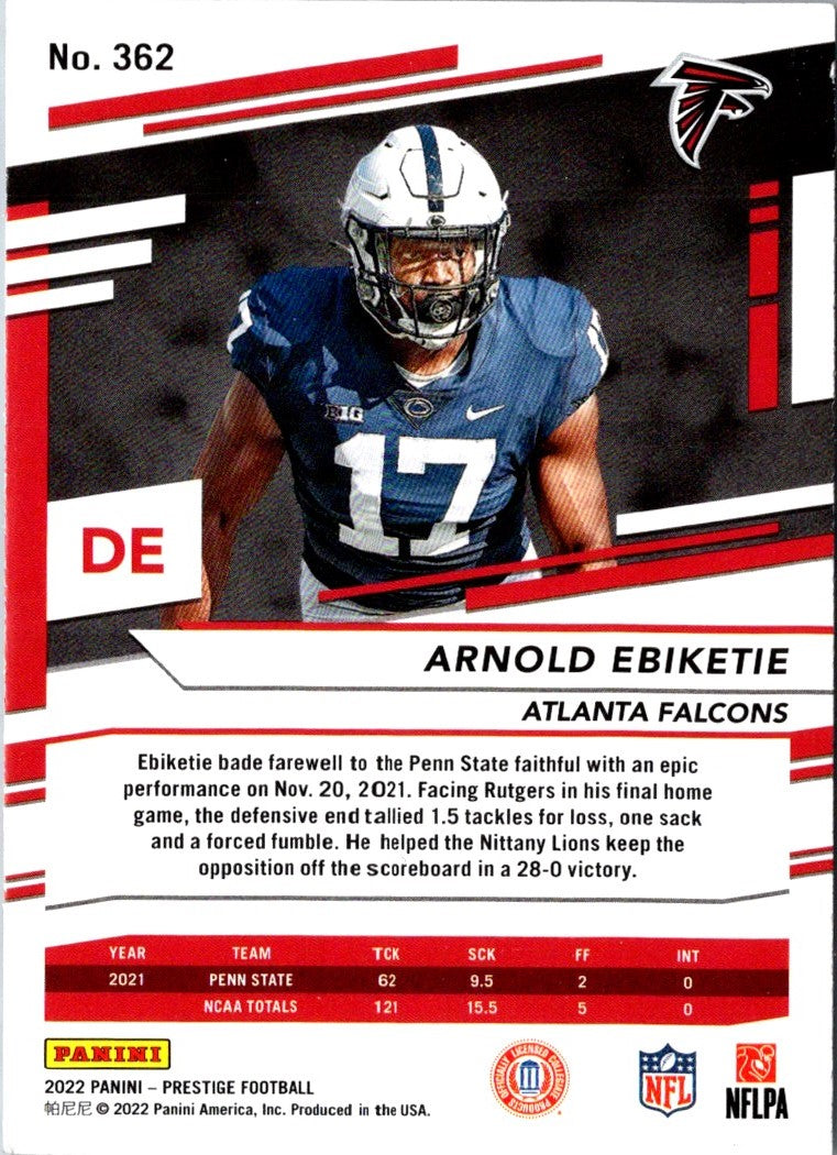 2022 Panini Prestige Arnold Ebiketie