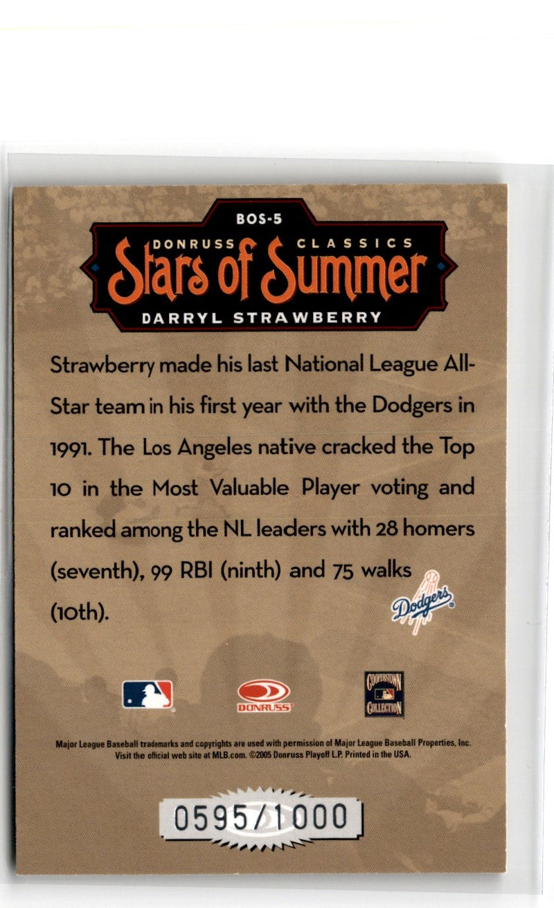 2005 Donruss Classics Stars of Summer Darryl Strawberry