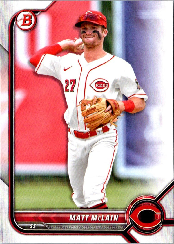 2022 Bowman Draft Baseball Matt McLain #BD-100 Rookie