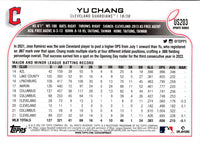 2022 Topps Update Yu Chang #US203