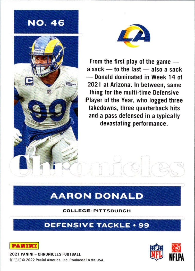 2022 Panini Aaron Donald