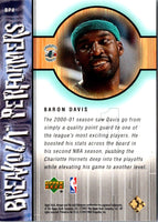 2001 Upper Deck Breakout Performers Baron Davis #BP4