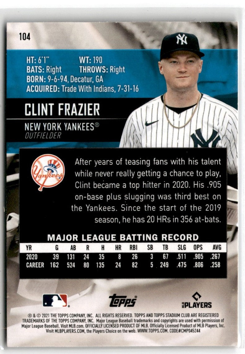 2021 Stadium Club Clint Frazier