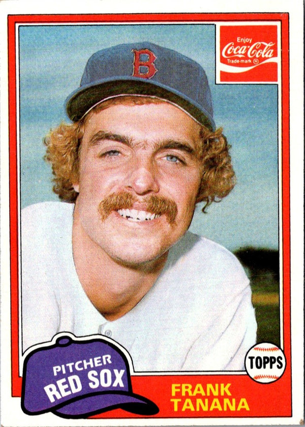 1981 Topps Coca-Cola Boston Red Sox Frank Tanana #7