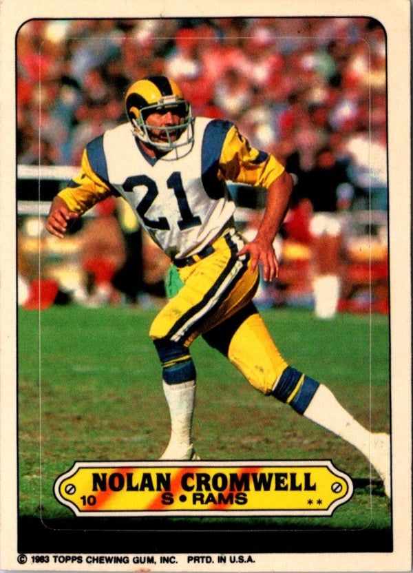 1983 Topps Sticker Inserts Nolan Cromwell #10