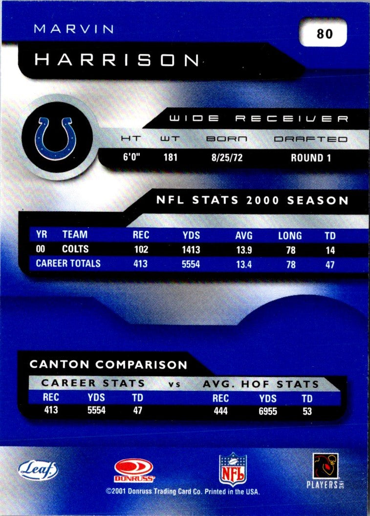 2001 Quantum Leaf Marvin Harrison