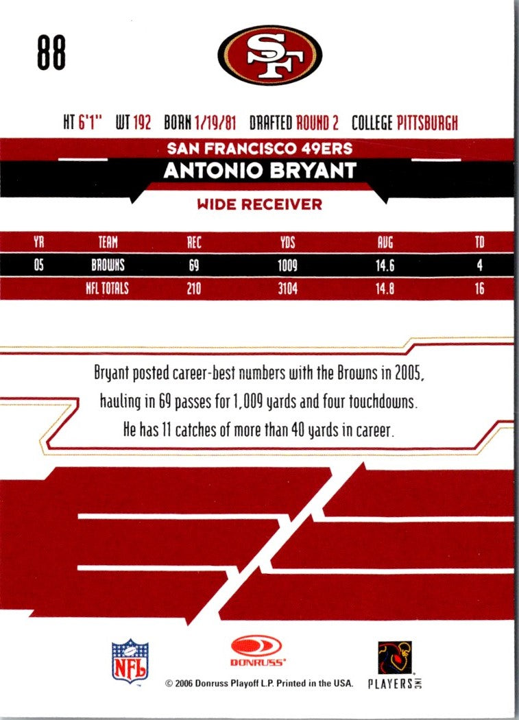 2006 Leaf Rookies & Stars Antonio Bryant