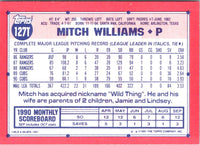 1991 Topps Traded Mitch Williams #127T