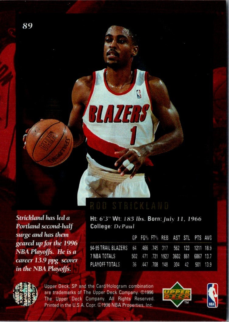 1995 SP Championship Rod Strickland