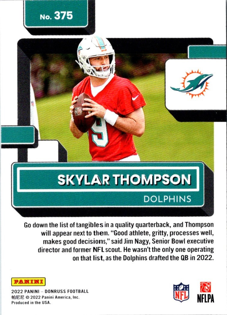 2022 Donruss  Packed Rookies Skylar Thompson