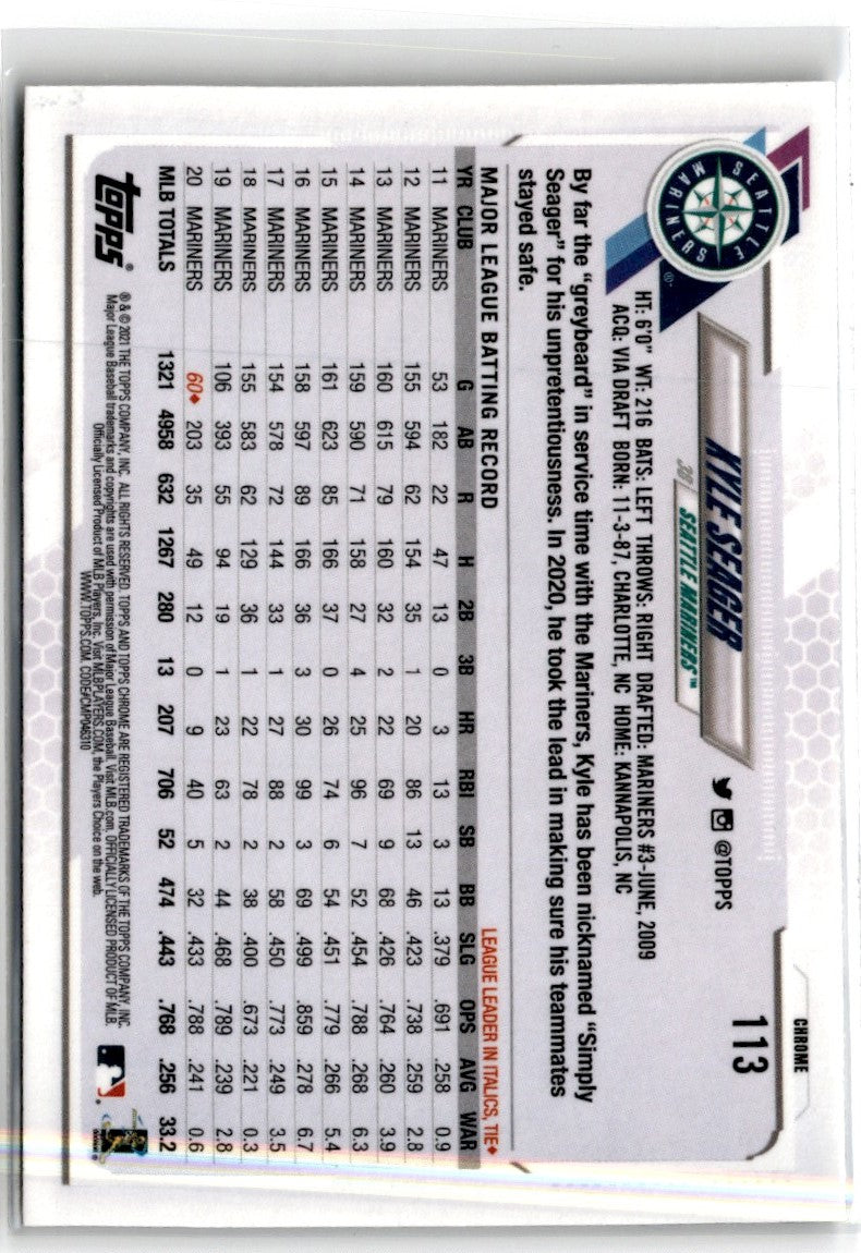 2021 Topps Chrome Kyle Seager