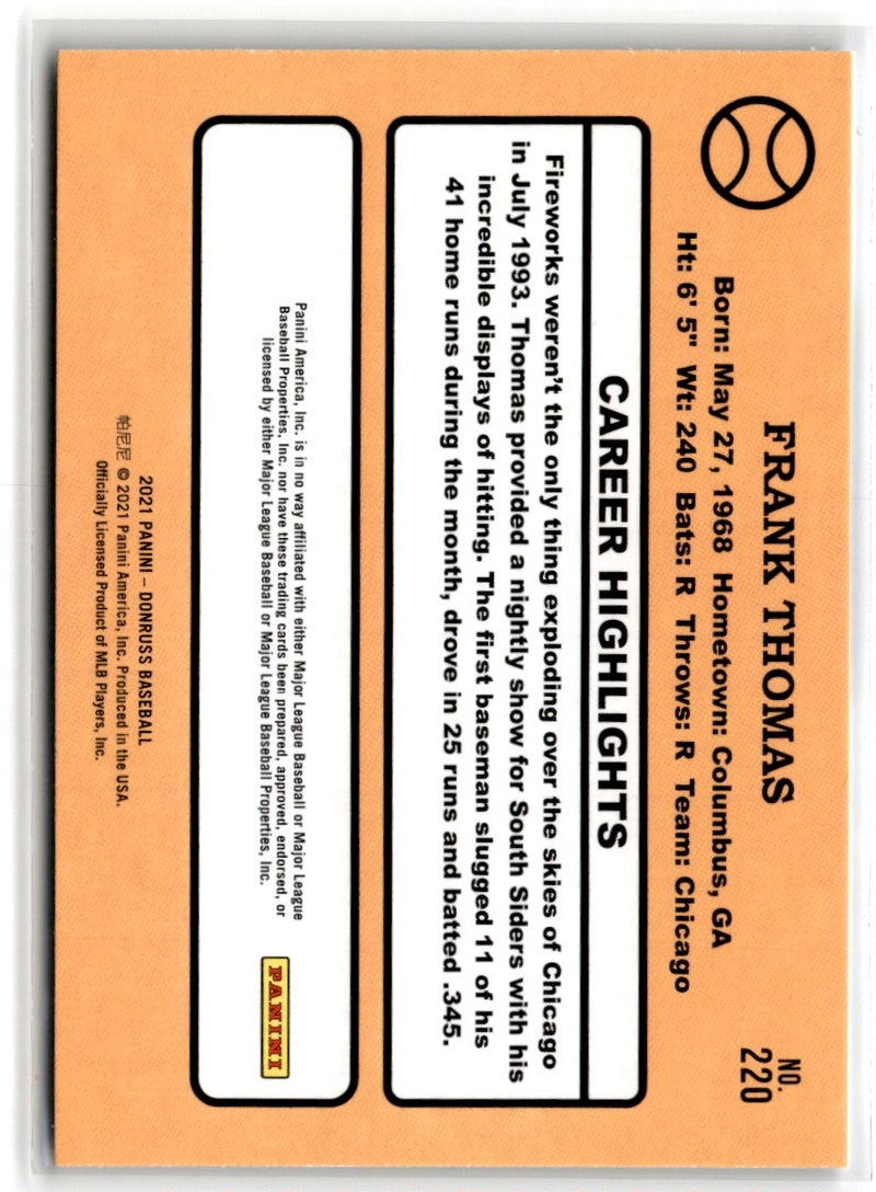2021 Donruss Frank Thomas