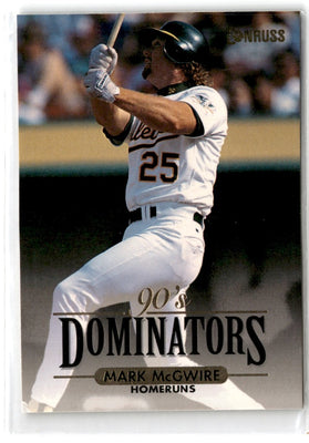 1994 Donruss 90's Dominators Homeruns Mark McGwire #10