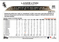2022 Topps Lance Lynn #460