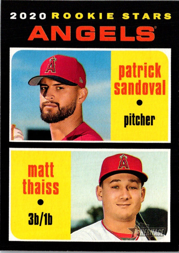 2020 Topps Heritage Patrick Sandoval/Matt Thaiss #152 Rookie