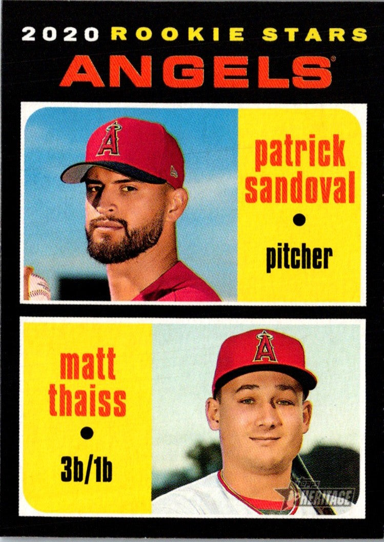 2020 Topps Heritage Patrick Sandoval/Matt Thaiss