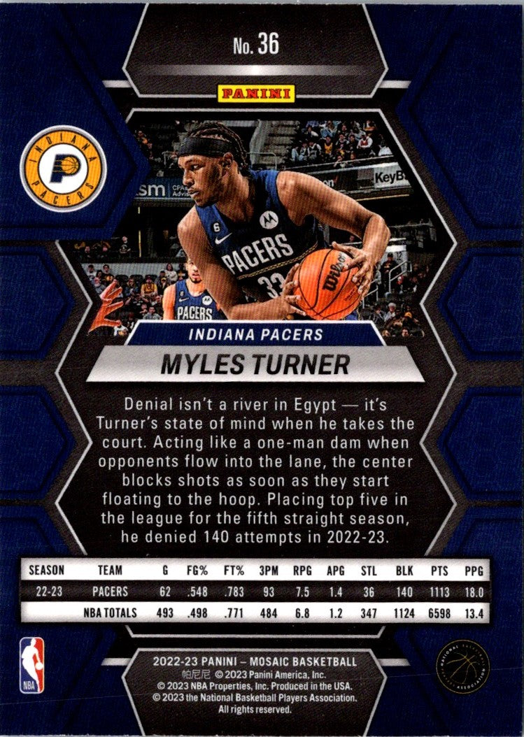 2022 Panini Mosaic Myles Turner