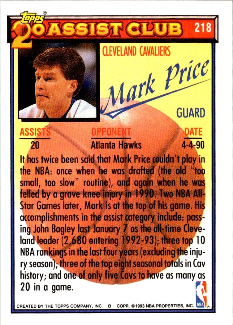 1992 Topps Gold Mark Price
