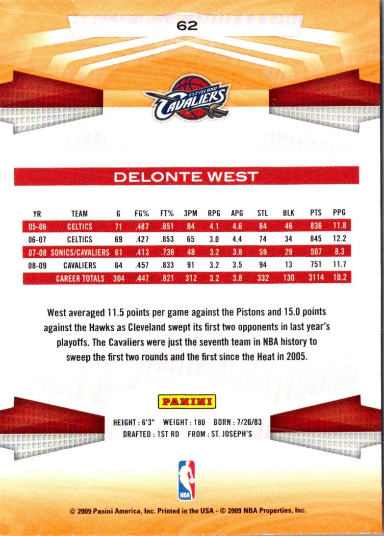 2009 Panini Delonte West