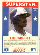 1989 Score Baseball's 100 Hottest Players Fred McGriff