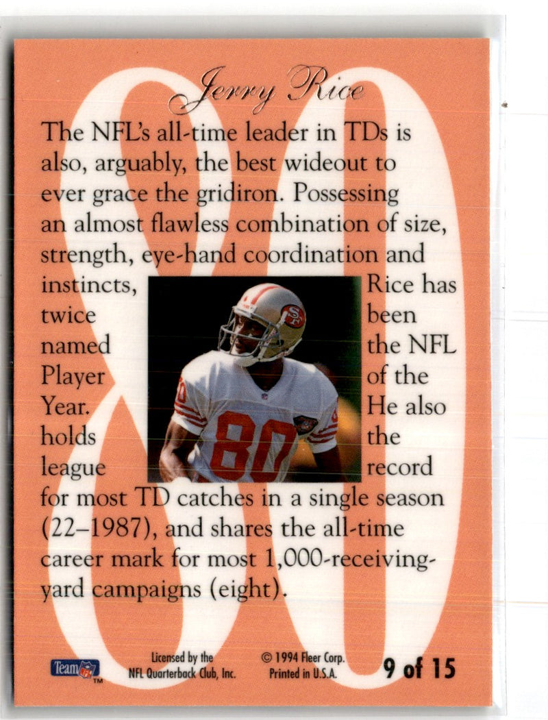 1994 Ultra Flair Hot Numbers Jerry Rice