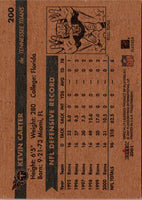 2001 Fleer Tradition Kevin Carter #200