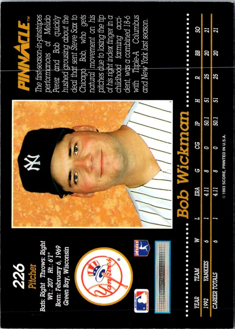 1993 Pinnacle Bob Wickman