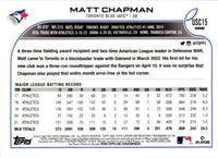 2022 Topps Chrome Update Matt Chapman #USC15