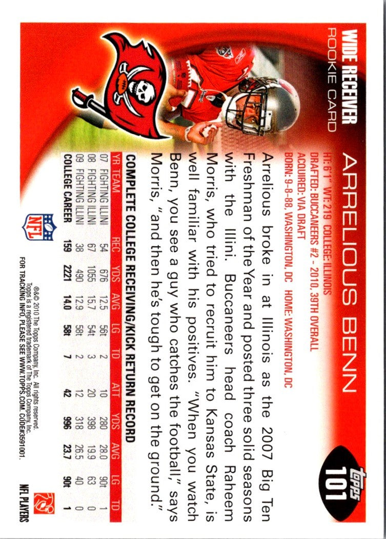 2010 Topps Platinum Arrelious Benn