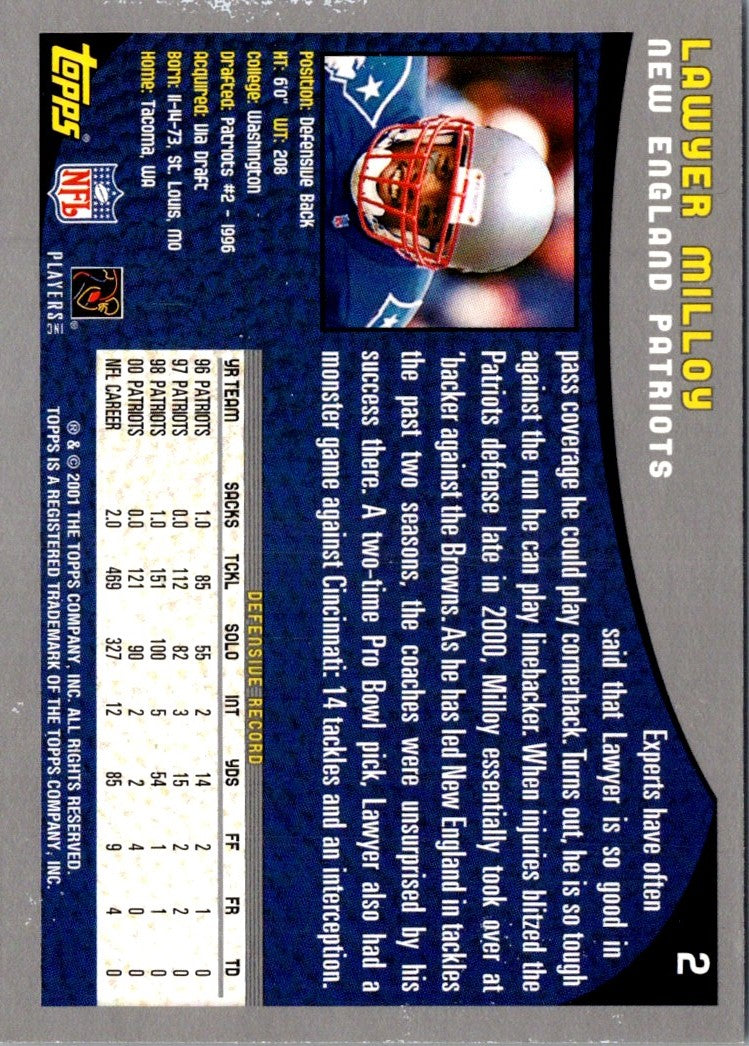 2001 Topps Lawyer Milloy