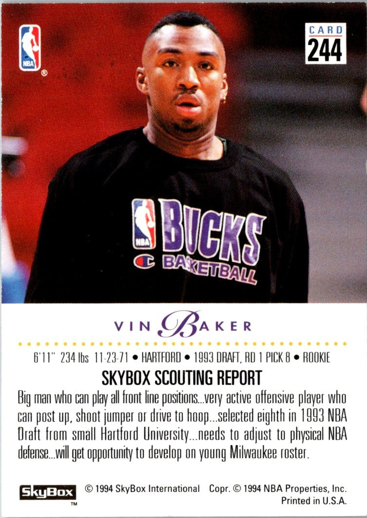 1993 SkyBox Vin Baker