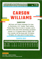 2023 Donruss Holo Blue Carson Williams #115