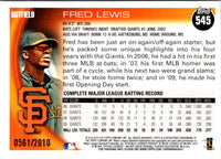 2010 Topps Gold Fred Lewis #545 0561/2010