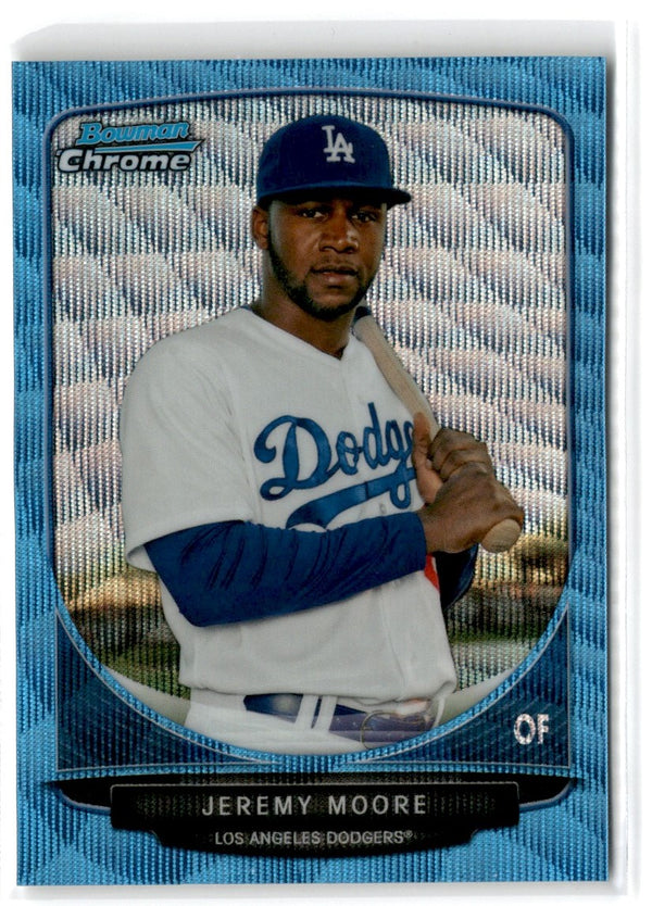 2013 Bowman Chrome Prospects Blue Wave Jeremy Moore #BCP34