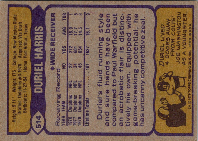 1979 Topps Duriel Harris