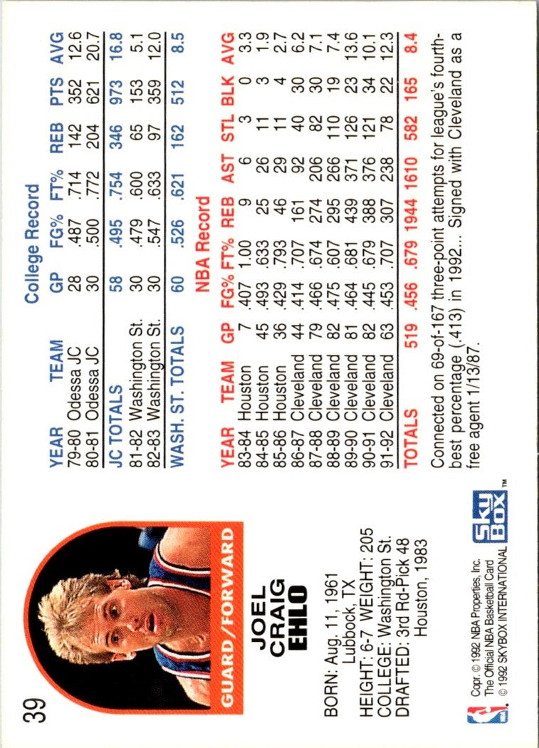 1992 Hoops Craig Ehlo