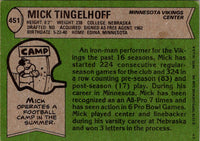 1978 Topps Mick Tingelhoff #451