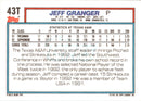 1992 Topps Traded Jeff Granger