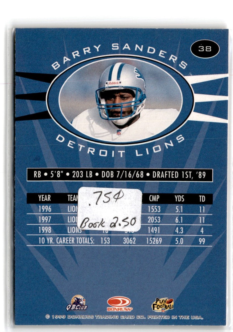 1999 Donruss Preferred QBC Barry Sanders