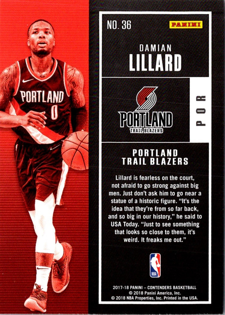 2017 Panini Contenders Damian Lillard