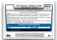 2012 Bowman Draft Picks & Prospects Chrome Patrick Merkling #BDPP136