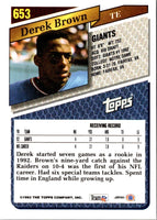 1993 Topps Derek Brown #653