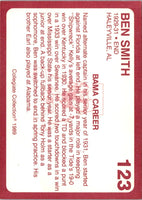 1989 Collegiate Collection Alabama Coke 580 Ben Smith #123