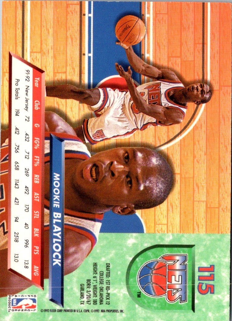 1992 Ultra Mookie Blaylock
