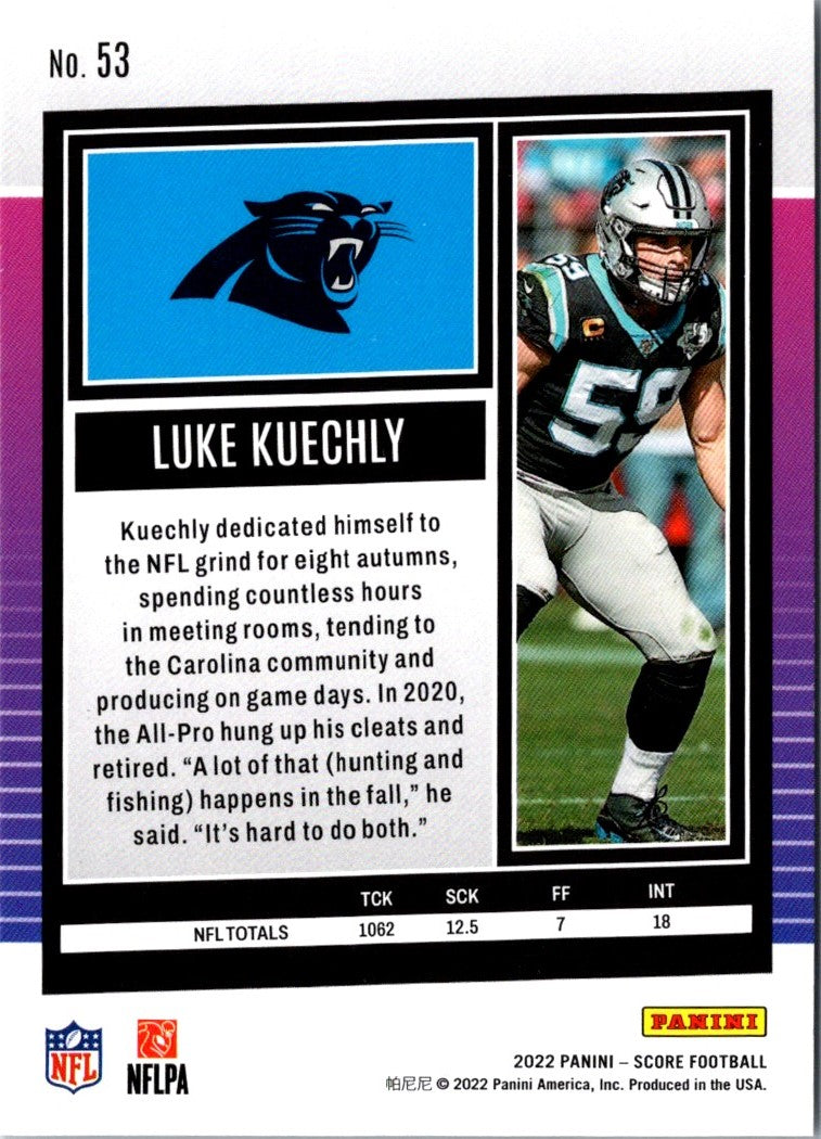 2022 Score Luke Kuechly