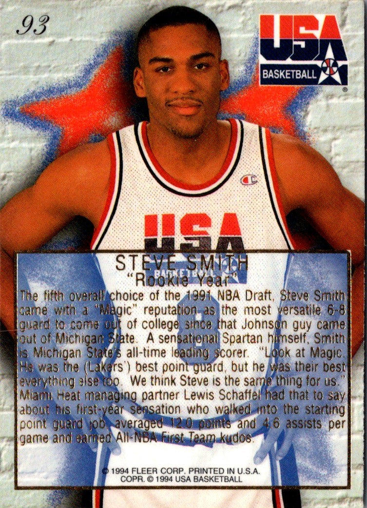 1994 Flair USA Steve Smith